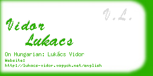 vidor lukacs business card